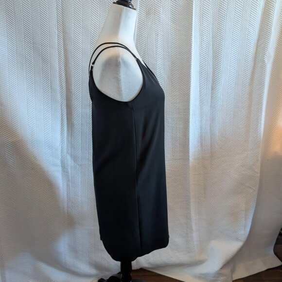 Topshop Black Criss-Cross Back Mini Slip Dress  Size 2 Strappy NWT Cocktail - Picture 5 of 11